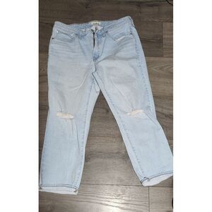 Madewell Jeans 16W Perfect Vintage Straight Danby Wash Knee-Rip Edition